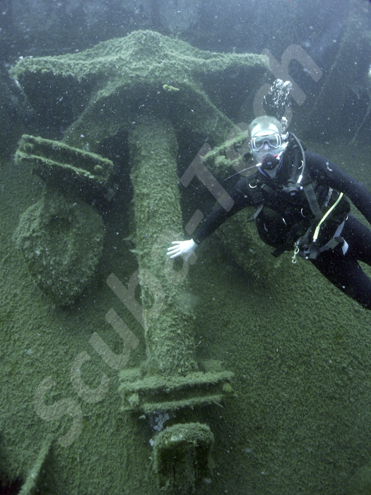 Diver at Zenobia Anchor